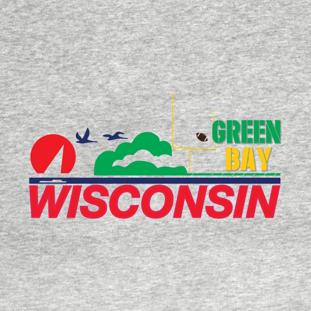 Wisconsin License Plate Green Bay by KevinWillms1